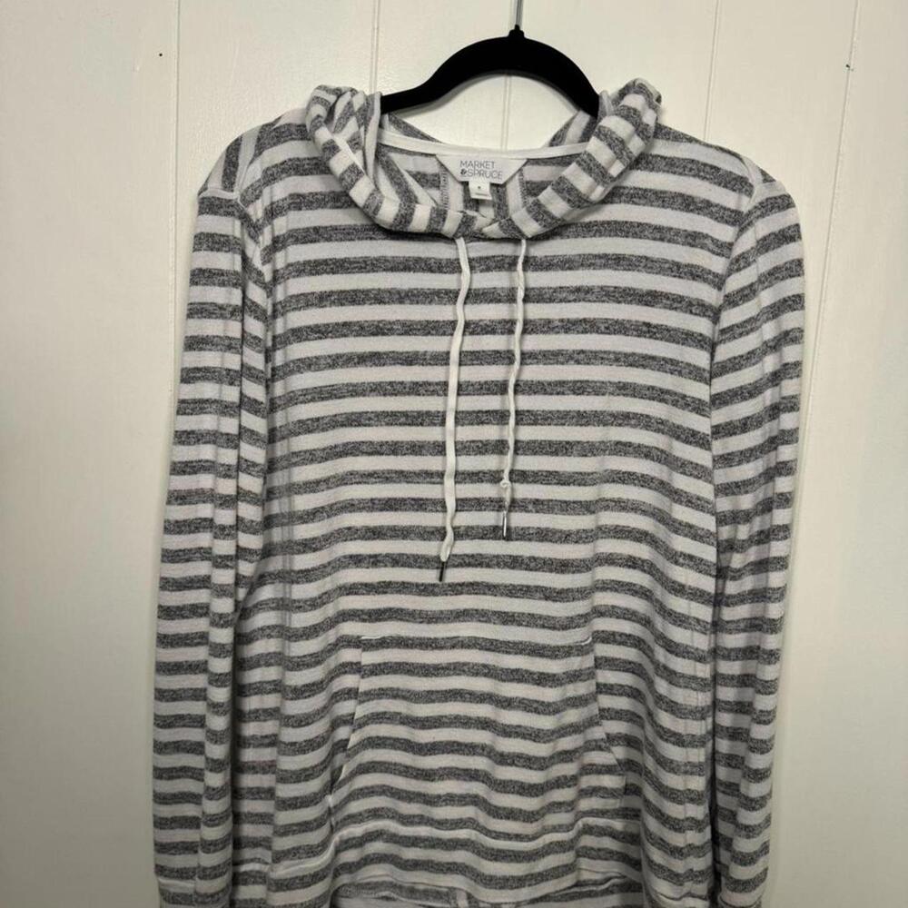 Market & Spruce Women's Striped Hoodie